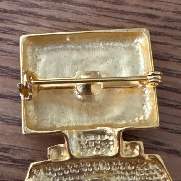 JJ Vintage Cat Mouse Pin Brooch Error Computer Desktop Dangle Signed 1980s BinAH - Picture 4 of 5